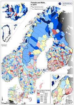 Map female and male