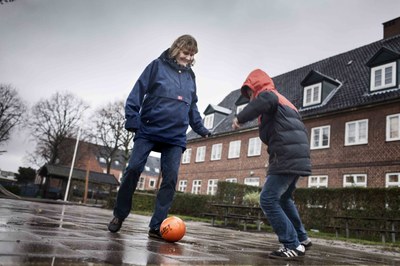 Dorte Nielsen with ball