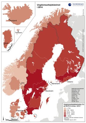 Youth unemployment map