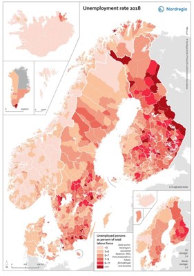 Unemployment in the Nordic region 2018