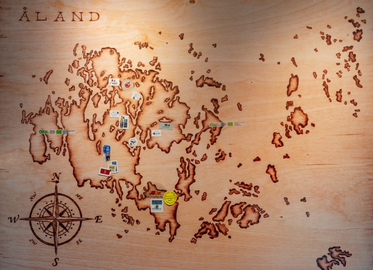 Åland wall map