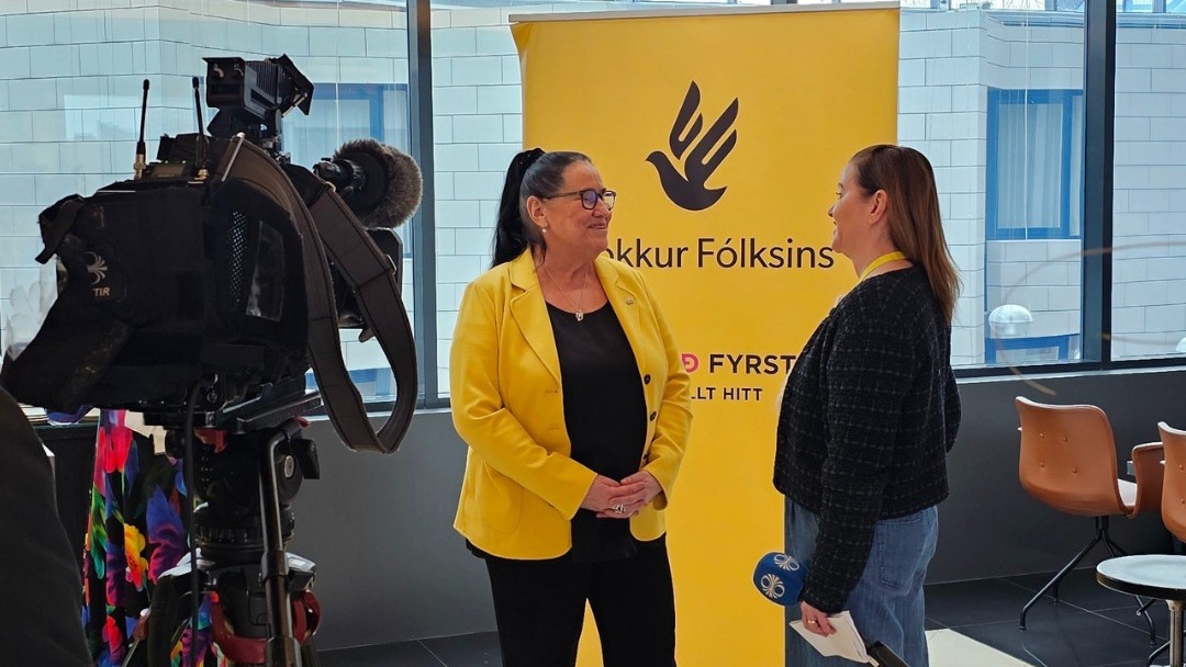 Inga Sæland interviewed