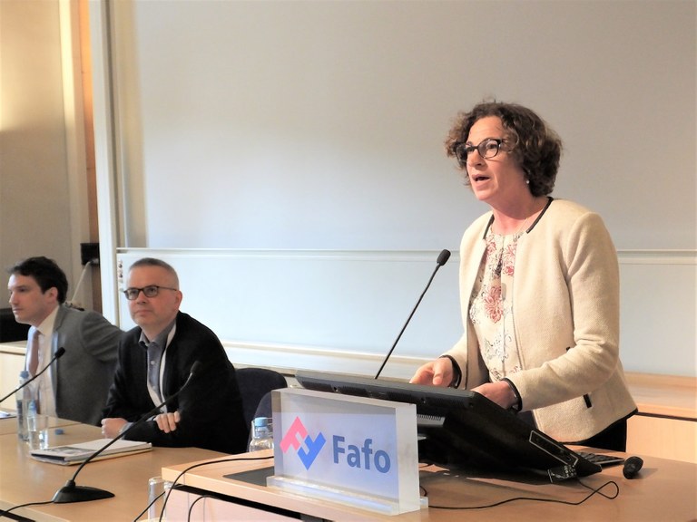 Christl Kvam at FAFO Photo: Björn Lindahl