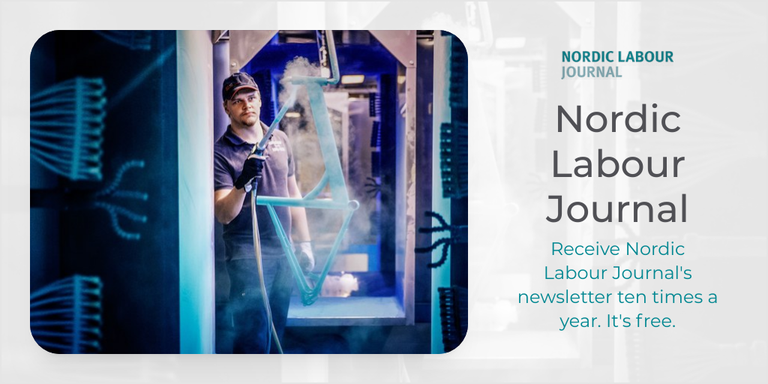 Ad for NLJ Use for getting more subscribers, with:https://mailchi.mp/nordiclabourjournal/nordic-labour-journal-landing-page