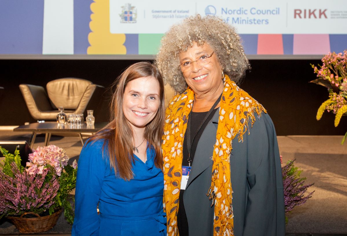 Katrín Jakobsdóttir and Angela Davis Katrín Jakobsdóttir and Angela Davis