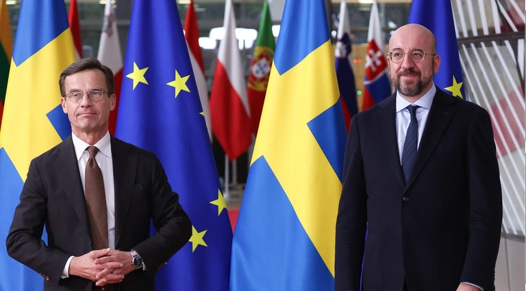 Ulf Kristersson and Charles Michel Photo: European Union