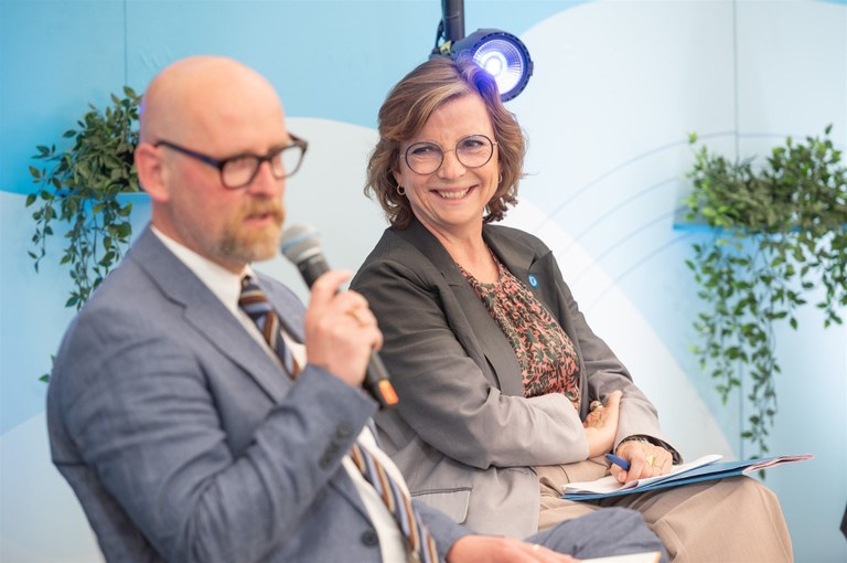 Karen Ellemann at the Lampa festival Foto: NMR in Riga